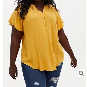 TORRID 00 Cute Yellow Blouse